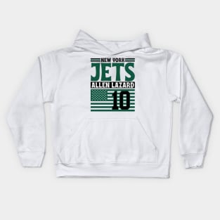 New York Jets Lazard 10 American Flag Football Kids Hoodie